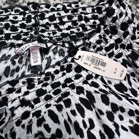 New Victoria's Secret Cheetah Print Slit Leg Pant Women Size S Vacation Swimsuit - Picture 6 of 9